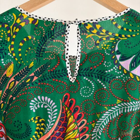Anthropologie Maeve Green Paisley Mixed Print Janis Dress 2 - Picture 12 of 13